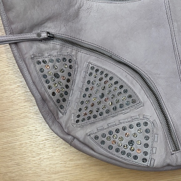 FREE PEOPLE Brand new genuine leather west side studded handbag purse - Picture 5 of 7